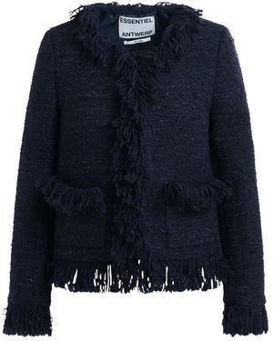 Essentiel Antwerp Tweed Jacket - Blue