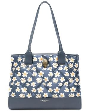 Kurt Geiger Floral-Print Quilted Tote Bag - Blue