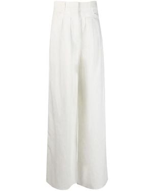 Krizia High Waist Broek - Wit