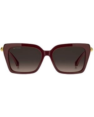 Etro Sonnenbrille Mit Eckigem Gestell - Rot