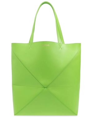 Loewe Xl Puzzle Fold Tote Bag - Green