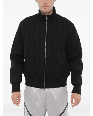 Neil Barrett Embroidered Zip-Up Sweatshirt - Black