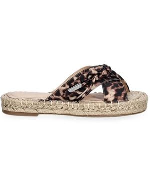 Liu Jo Leopard-Print Knotted Espadrilles - Brown