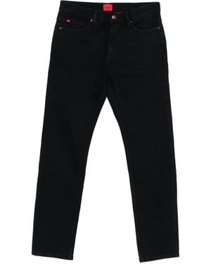 HUGO Jeans mit Logo-Patch - Schwarz