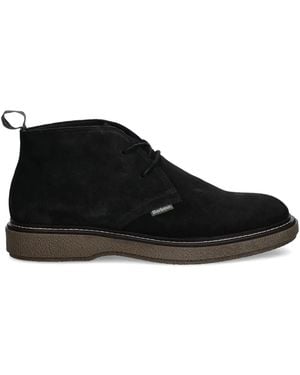 Barbour Botas De Ante Con Cordones - Negro