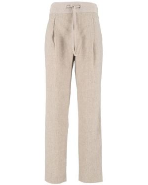 Fabiana Filippi Pleated Track Trousers - Natural