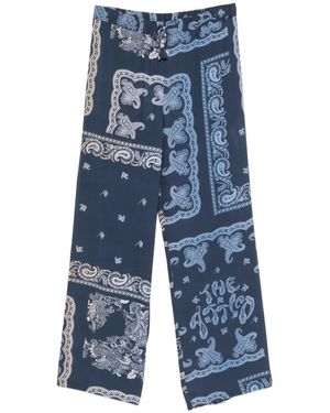 The Attico Paisley Drawstring Trousers - Blue
