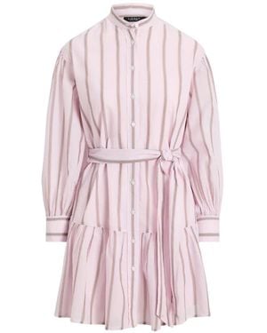 Ralph Lauren Striped Tiered Dress - Pink