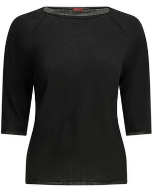 Apuntob Raglan-Sleeve Boat-Neck Cotton Sweater - Black