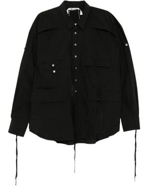 Midorikawa Camisa con tiras cruzadas - Negro