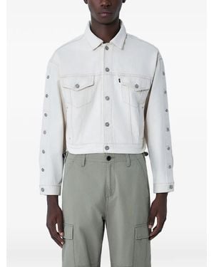 Levi's Button-Embellished Denim Jacket - Gray