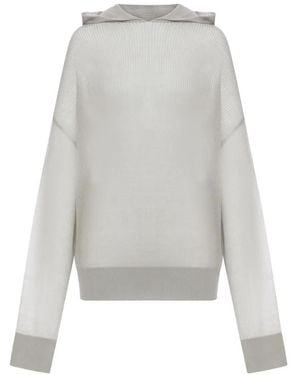 Rick Owens Hooded sweater - Blanco