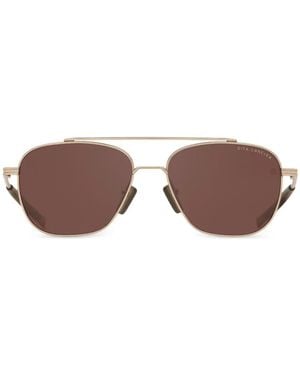 Dita Eyewear Double-Bridge Pilot Sunglasses - Brown