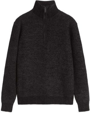 LES HÉRITIERS Daró Half-Zip Sweater - Black