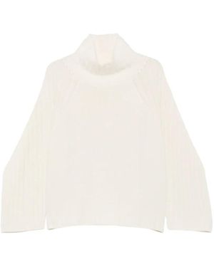 Fedeli Ribbed-Knit Roll-Neck Jumper - White