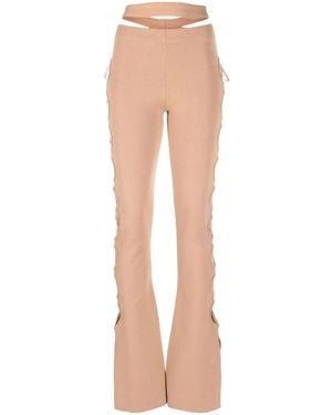 ANDREADAMO Pantaloni Svasati Con Dettaglio Cut-Out - Neutro