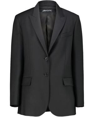 DR. HOPE Two-Button Wool Blazer - Black