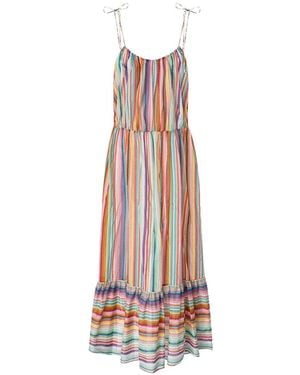 Missoni Sleeveless Zigzag-Pattern Maxi Dress - White
