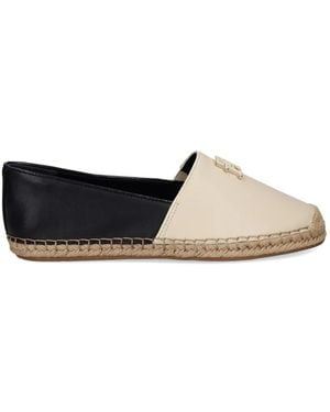 Tommy Hilfiger Logo-Detail Leather Espadrilles - White