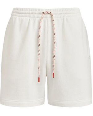 12 STOREEZ Textured Terry Track Shorts - White