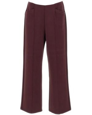 Elena Miro Front-Seam Palazzo Pants - Purple