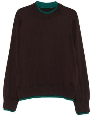 Sacai Maglione Girocollo - Nero
