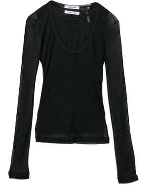 Helmut Lang Layered See-Through Top - Black