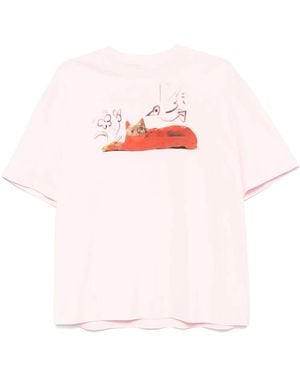 JNBY Graphic-Print T-Shirt - Pink