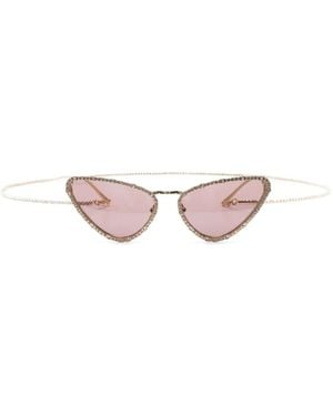 Gucci Interlocking G Cat-Eye Sunglasses - Pink