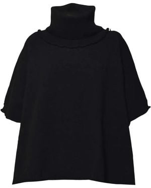 SOLOTRE Oberteil mit Rollkragen - Schwarz