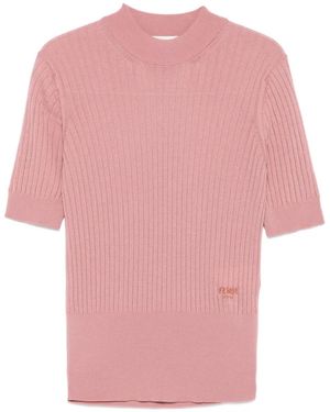 Fendi T-Shirt Aus Wollgemisch - Pink