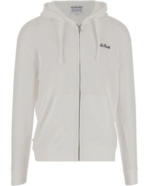 Mc2 Saint Barth Cotton Zip-Up Hoodie - White
