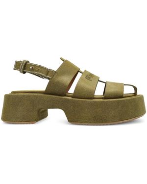JW Anderson 50mm プラットフォーム フィッシャーマンサンダル - グリーン