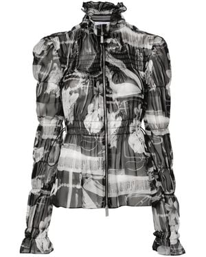 Off-White c/o Virgil Abloh Xray Bluse Aus Seide - Schwarz