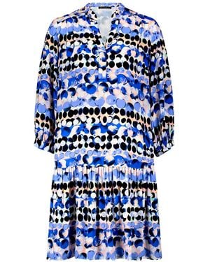 Betty Barclay Abstract-Print Tiered Dress - Blue