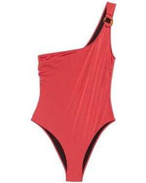 Anjuna Asymmetrisch Badpak Met Ringdetail - Rood