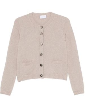 AROVESCIO Button-Up Knitted Jacket - Natural