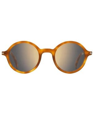 David Beckham Round-Frame Sunglasses - Metallic
