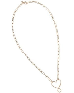 Lola Casademunt Infinite-Heart Chain-Link Necklace - White