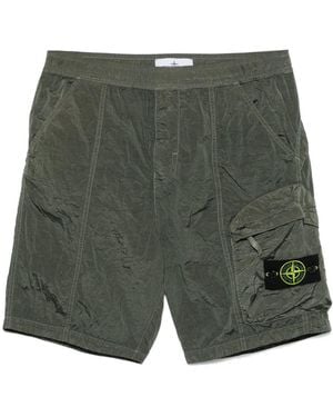 Stone Island Comfort Fit Cargo Shorts Nylon Metal - Green