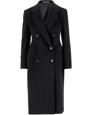 Tagliatore Double-Breasted Cashmere Coat - Black