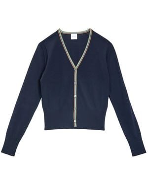 Paul Smith Signature Stripe Merino Wool Cardigan - Blue