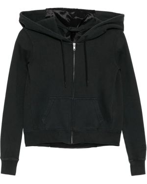 MM6 by Maison Margiela Hooded Zip-Up Jacket - Black