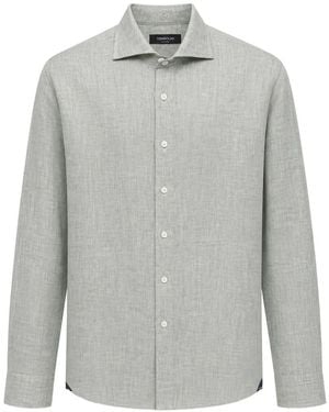 Tombolini Camisa Con Cuello Italiano - Gris