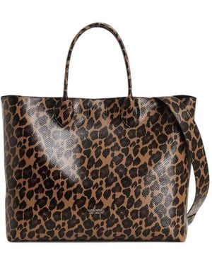 Essentiel Antwerp Konstantin Leopard-Print Shoulder Bag - Brown