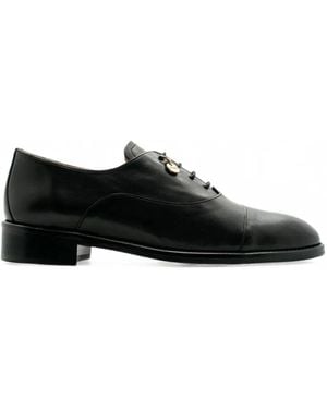 Lottusse Pina Leather Oxford Shoes - Black