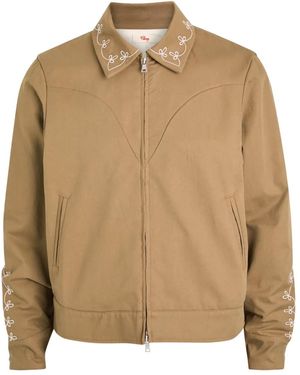 CHERRY LA Charro Floral-Embroidered Jacket - Natural