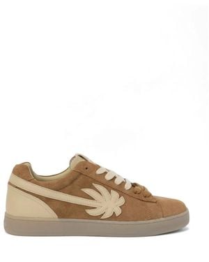 Palm Angels Lace-Up Suede Trainers - Brown