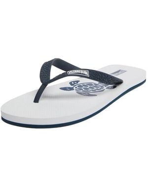 Vilebrequin Turtle-Print Flip Flops - White