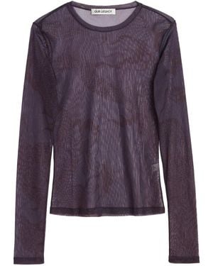 Our Legacy Print Long-Sleeve Top - Purple